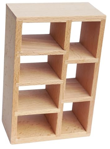 Toyvian Mini BibliothèQue en Bois, 1:12 Bibliothèque Miniature Meuble De Décoration pour Maison De Poupée Étagère à Accessoire Salon pour Salon Et Chambre De Maison Miniature