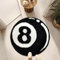 8 Ball Teppich Simulation Billard, Rund Tufting Weich Teppich, Teppich Schwarz Rutschfeste Teppich Waschbar Weich Badvorleger Kinder Schlafzimmer für Wohnzimmer Badezimmerdekoration (8 Bälle 60cm)