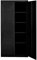 Armoire de Bureau Métallique avec Serrure avec 2 Portes, 4 Étagères Réglables en Hauteur pour Travail, Bureau à Domicile, 80 x 40 x 180 cm (Noir)