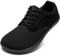 JUEQIBAA Homme Chaussures Pieds Nus Orteil Large Baskets Minimaliste Chaussures Décontractées Respirant Poids Léger pour Marcher Courir L'haltérophilie Noir 41