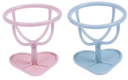 DOITOOL 2pcs Makeup Powder Puff Sponge Storage Shelf Cosmetic Sponge Stand Beauty Wet Bags for Babies Rack Makeup Support Blenders Stand Drying Rack Beauty Egg