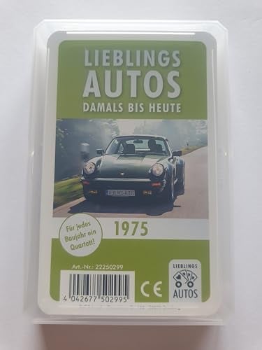 Lieblings Autos Auto Quartett 1975 Baujahr Geburtsjahr 50. Geburtstag Geschenk Spielkarten Neu
