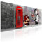murando - Handart Banksy Mario Kunstdruck auf Leinwand 100x40 cm 5 tlg Groß Kunstbilder wie Handgemalte Wandbilder XXL mit Acrylgel beschichtet Wand Bilder mit Struktur Pop Art i-C-0104-b-m
