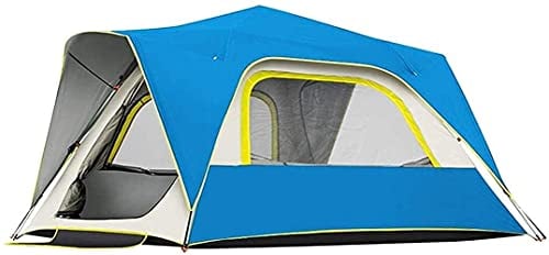 Zelt Zelt, Camping Tragbarer Reiserucksack Doppellagiges Dickes PU-Tuch Vierseitig Geeignet Für Campingausflüge Wandern Farbe: Blau, Größe: 240x240x142cm Warm as Ever