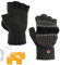 USB Heated Gloves for Women Men, Double-sided Heated Fingerless Gloves Heating Knitting Hands Warmer for Indoor Outdoor Hiking Driving Cycling Running Laptop Gaming Typing (Black Grey, M)