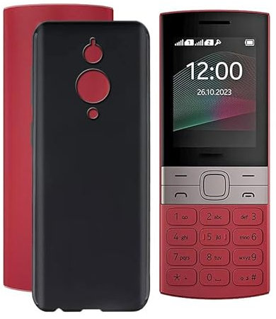 HGJTFANY Hülle für Nokia 150 2023 (2.40), Stoßfeste Kratzfeste Handyhülle Case, Ultra Dünn Weiche TPU Bumper (Anti-Fingerabdruck) Schutzhülle Tasche für Nokia 150 2023 - Schwarz