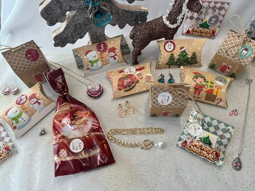 Limitierter Schmuck-Adventskalender 2025 befüllt mit Armband, Ring, Ohrring, Kette Überraschung Weihnachten Weihnachtskalender Frau Freundin