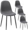DEULINE Esszimmerstühle Essstühle SGS Massivholz Polsterstuhl Esszimmer Stuhl Berlin 4er-Set GRAU 521258