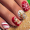 Christmas False Nails - 24Pcs Short Square Red Nude Fake Nails - Cute Gingerbread Man Snowflake Designs Press on Nails - Acrylic Full Cover False Nails with Glue for Nail Art
