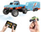 Monster-Truck-Spielzeug,2,4 G Ferngesteuerter Monster-Truck,Mini-RC-Monster-Truck,wiederaufladbarer Unterlauf mit Anhänger, Karosseriebeleuchtung und Scheinwerfer, Maßstab 1:64 (Blau-)
