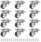 Zikenis 12 Piezas Ruedas para Muebles 12 mm,Ruedas pivotantes para Mueble,Ruedas Giratorias para Palets Engomadas,Rueda Giratorias 360° para muebles pequeños,mesas,armarios,carros