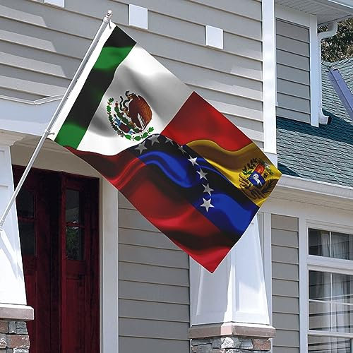 Fahne Mexikanisches Mexiko Und Venezolanisches Venezuela Wetterfeste Flaggen Mit Metall-Ösen Flagge Für Paraden Dekoration Parade 90X150cm