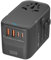 100W GaN Charger REFLEX POWER Universal Travel Adapter GaN Charging Hub, Worldwide USB-C Charger with 5 USB Ports (2 Type A & 3 Type C), International Power Adapter for UK/EU/USA/AUS