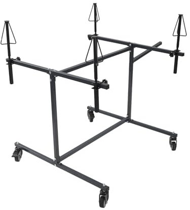DCSYOG Support de peinture de jantes avec supports rotatifs à 360°, hauteur réglable, support de peinture pour jantes, jantes, en acier galvanisé (noir)