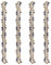 DIY-24H | 4 catene per sega 30 cm di lunghezza di taglio, 45 maglie, 3/8 LP 1,1 mm, compatibili con Worx WG368E, ForteXXA 18/30, SOLO 636
