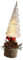 Albero di Natale in miniatura con luce a LED e base in legno di pigna, per tavolo e scrivania, decorazione ornamentale da tavolo per albero di Natale