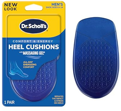 Dr. Scholl's HEEL CUSHIONS with Massaging Gel Advanced // All-Day Shock Absorption and Cushioning to Relieve Heel Discomfort (for Men's 8-13, also available for Women's 6-10)