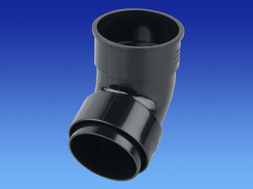 Wavin OSMA 68MM Round downpipe 67.5 Degree Offset Bend 0T025 (Black) (Can Replace BR209 Brett Martin)