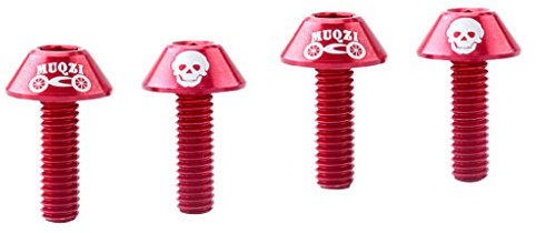Sharplace 4 x Fahrrad Trinkflaschenhalter Schrauben - Flaschenhalter Schraubenset, Rot