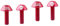Sharplace 4 x Fahrrad Trinkflaschenhalter Schrauben - Flaschenhalter Schraubenset, Rot