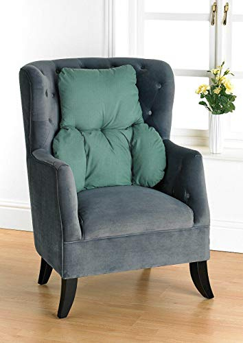 Diana Cowpe Teal Plain Dyed T Shaped Lumbar Back Support Cushion Orthopaedic Orthopedic