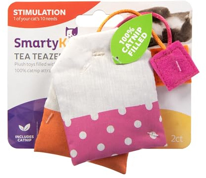 SmartyKat (2 Count Tea Teazers Catnip Cat Toys - Pink/Orange, 2 Count