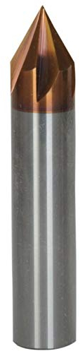 VHM Entgrater, Fasenfräser, 60°, Sonderbeschichtung, 3, 4, 5, 6, 8, 10, 12 mm, Größe: 5 x 50 - d2=5 mm - Z=4