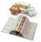 Kesote 24 Geschenkpapier Vintage Blumen Geschenkverpackung für Geburtstag Geschenk Buch Handwerk (45 x 30,3 cm, 12 Motive)