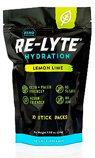 REDMOND Re-Lyte Electrolyte Drink Mix (Lemon Lime), 30 Stick Packs