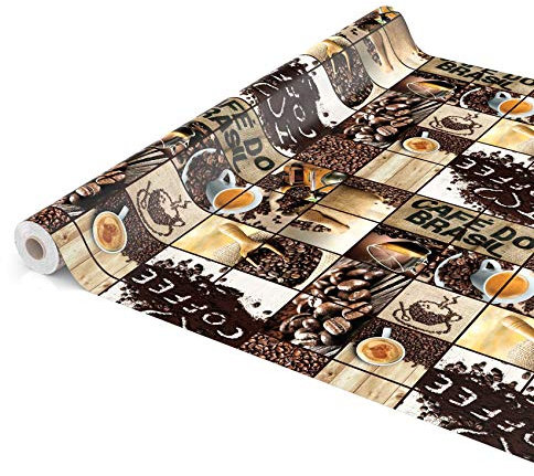 Wachstuchtischdecke abwaschbar Garten Tischdecke Wachstuch Rund Oval Eckig Indoor Outdoor Kaffee Braun 500x140cm