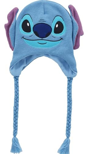 Concept One Unisex-Erwachsene Disney Lilo and Stitch Winter Mütze Strickmütze Strumpf Cap Beanie-Mtze, Blau, Einheitsgröße