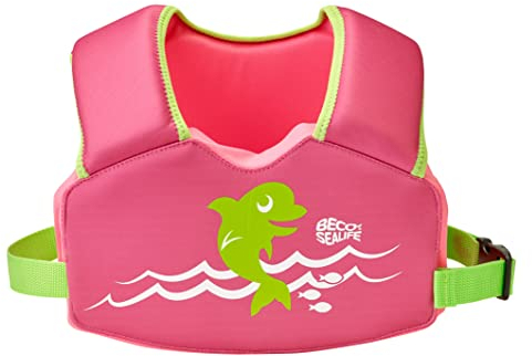 BECO-Sealife Schwimmweste Kinder 2–6 Jahre, Bequeme Kinder Schwimmlernweste für Mädchen & Jungen von 15–30 kg mit Sicherheitsverschluss – in Pink