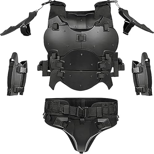 Taktisches Airsoft Rüstungsset, Militärische Taktische Weste Verstellbares Taktisches Molle Brustschutz Set Paintball Kampfausrüstung CS Field Outdoor Modular Combat Training