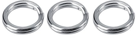 Alomejor 50 Stück / 100 Stück Angeln Spaltringe, Edelstahl Angelgerät Köder Köder Anschlüsse Ring Doppelkreis Spaltring für Angeln Schlüsselanhänger(10#-50 Stück)