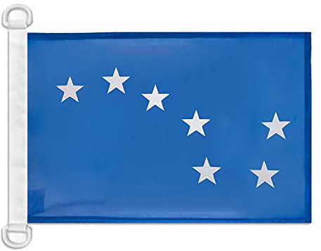 AZ FLAG Ireland Starry Plough Blue Boat Flag 45x30 cm Plastic Rings
