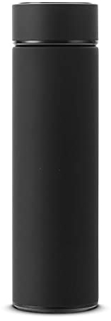 KEEVFHZJ Flasche für heiße Getränke, Edelstahl-Wasserflasche, doppelwandig, Reisebecher, Vakuum-Kaffeeflasche, isolierte Trinkbecher (schwarz)