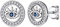 Silvora Ohrstecker S925 Silber Böse Auge Ohrringe Unisex Zirkonia Teufel Auge Ohrringe Gotik Rund Evil Eye Ohrstecker Modeschmuck Geschenke für Weihnachten Muttertag Geburtstag