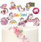24 Stück Einhorn Einschulung Tortendeko Mädchen - Schulanfang Cupcake Topper im Niedlichem Einhorn-Stil - Einschulung Muffin Deko zum 1. Schultag, Schulkind, Schulanfang, Schuleinführung usw.