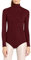 Lifup Damen Ballettanzug Langarm Body Gymnastikanzug Ballett Trikot Einteiler Bodysuit mit Rollkragen Weinrot 3XL