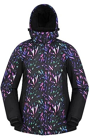 Mountain Warehouse Dawn Skijacke für Damen - Schneedicht, warme Snowboardjacke, Fleecefutter, Bündchen, Saum und Kapuze zum Verstellen - Ideale Winterjacke Türkis Damengröße EU 34