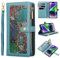 ZCDAYE Case for iPhone 13, iPhone 13 (6.1 inches) Wallet Phone Case with Cover Painting, Premium Zipper Flip Leather Phone Case for iPhone 13 (6.1 inches) - Blue