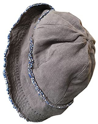 NFYM Sommerhut für 4 Jahreszeiten, Reisen, Strand, Sonnenhut, Unisex, Leinen, atmungsaktiv, verstaubar, Fischerhut, Outdoor-Kappe, GRAU, Einheitsgröße