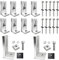 10 Piezas Juego Soporte Placas Solares, Aluminio Soportes de Montaje de Paneles Solares en Forma de L, con Tornillos, para Sistemas Solares en el Techo, Soportes Fotovoltaicos