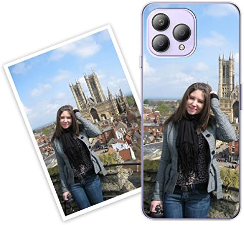 Sunrive Funda Personalizada Compatible con CUBOT P80, Silicona Flexible Transparente Carcasa Personalizable para tu móvil con Foto Imagen Frase o Texto