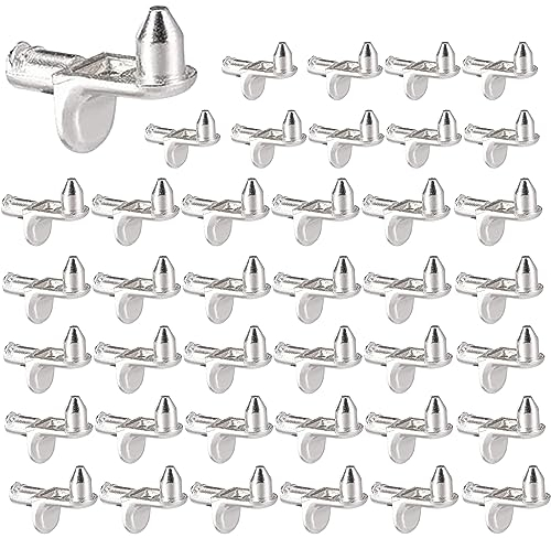 Plstod 40 Stück Regalbodenträger L Form Bodenträger 5mm Einlegeboden Halter für Einlegeböden Küchenschrank Bücherregal Schrank Möbelschrank