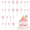 24 Pieces Pink Cake Balls Baby Pink Balls for Cake 4 Size Mini Pastel Balloon Cake Topper Cake Balls Decorations Pink Cake Topper DIY Decoration for Birthday Party Wedding Anniversary Baby Shower