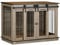PawHut Dog Crate Furniture for Large Dog, Double Dog Cage for Small Dogs with Divider, Sliding Doors - Oak Tone