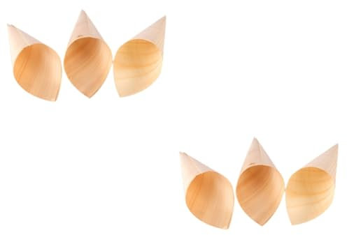 Amosfun 100stücke Wiederverwendbar Holz-eiscreme-tüten Für Snacks Desserts Und Hochzeiten Um Elegante Appetizer Stilvoll Zu Präsentieren