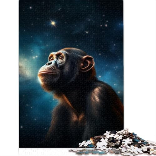 Puzzles für Star Art Monkey Puzzle 1000 Teile für Erwachsene Holzpuzzles für Erwachsene Familie Familienspiele Weihnachten Geburtstagsgeschenke 1000 Stück (50 x 75 cm)