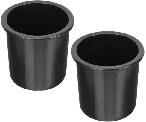 Holibanna Plastic Cup Holder Inserts 2pcs Universal Drop in Cup Holder for Sofa Recliner Table RV Boat Car Drop-in Replacement Golf Cart Black